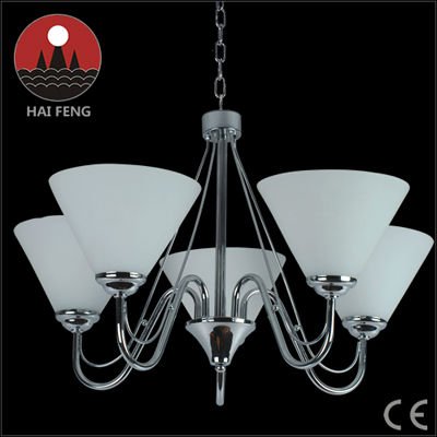 2019 modern style bowl shaped cheap price energy saving E27 iron base glass cover 5 lights chrome chandelier pendant light