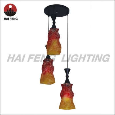 Zhongshan new ceramic hanging light droplight with 3 heads for dining room