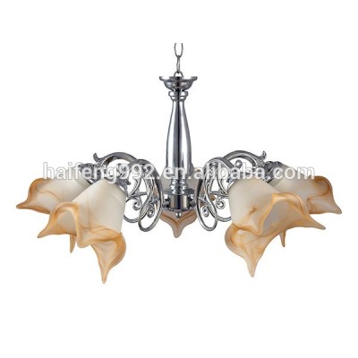 Factory direct sale wholesale LED modern retro blue bronze 5 heads chandelier pendant lights for home/restaurant from Chinese