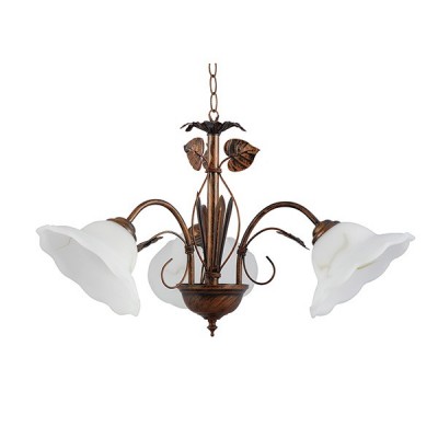 new design 3 light glass pendant lamp with flower shaped for restaurant